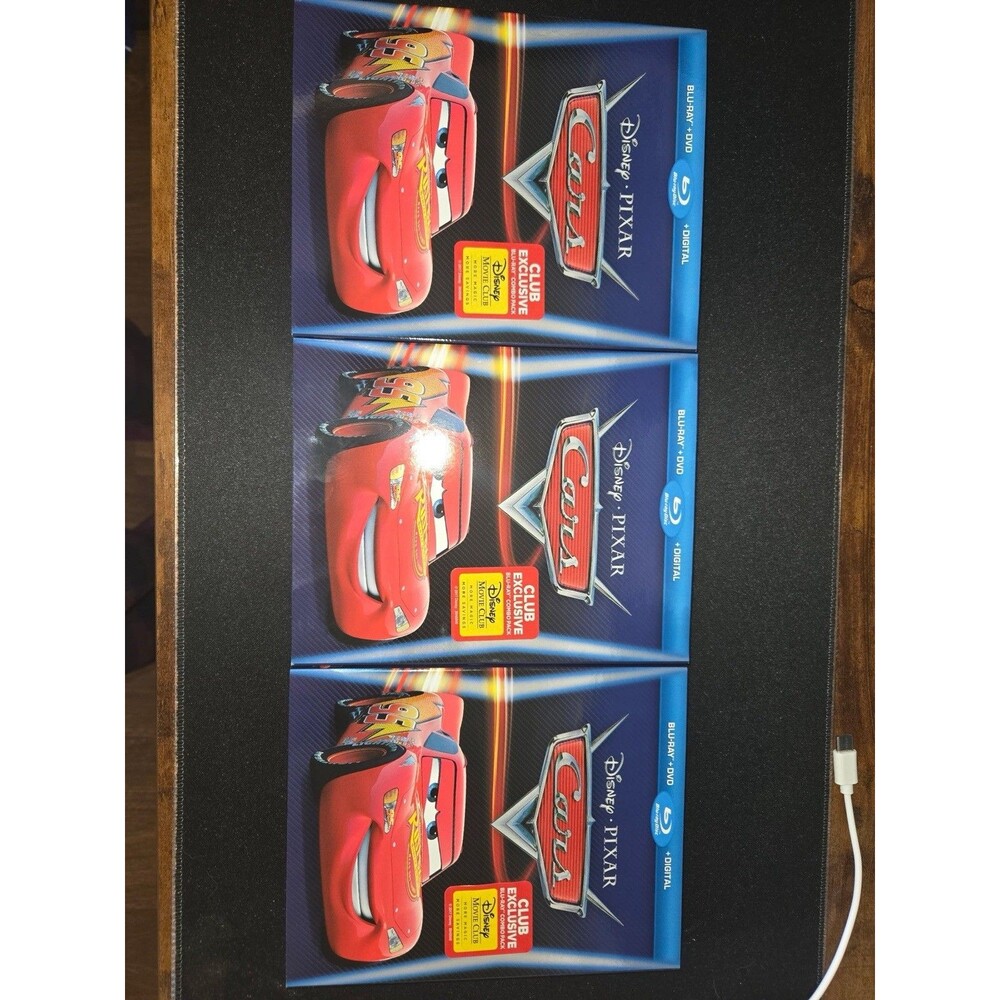 Cars Disney/Pixar (Blu ray/DVD + Digital, Movie Club Exclusive) w/Slip NEW 3 PCS